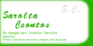 sarolta csontos business card